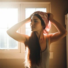 Sgarff Bandana Silk ar gyfer Gwallt